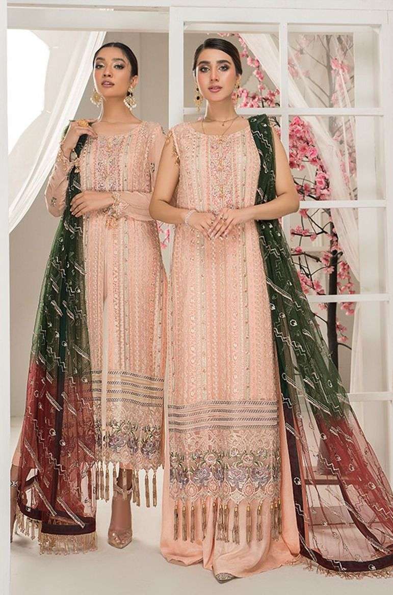 5175 HIT DESIGN BY FEPIC GEORGETTE EMBROIDERED DRESS