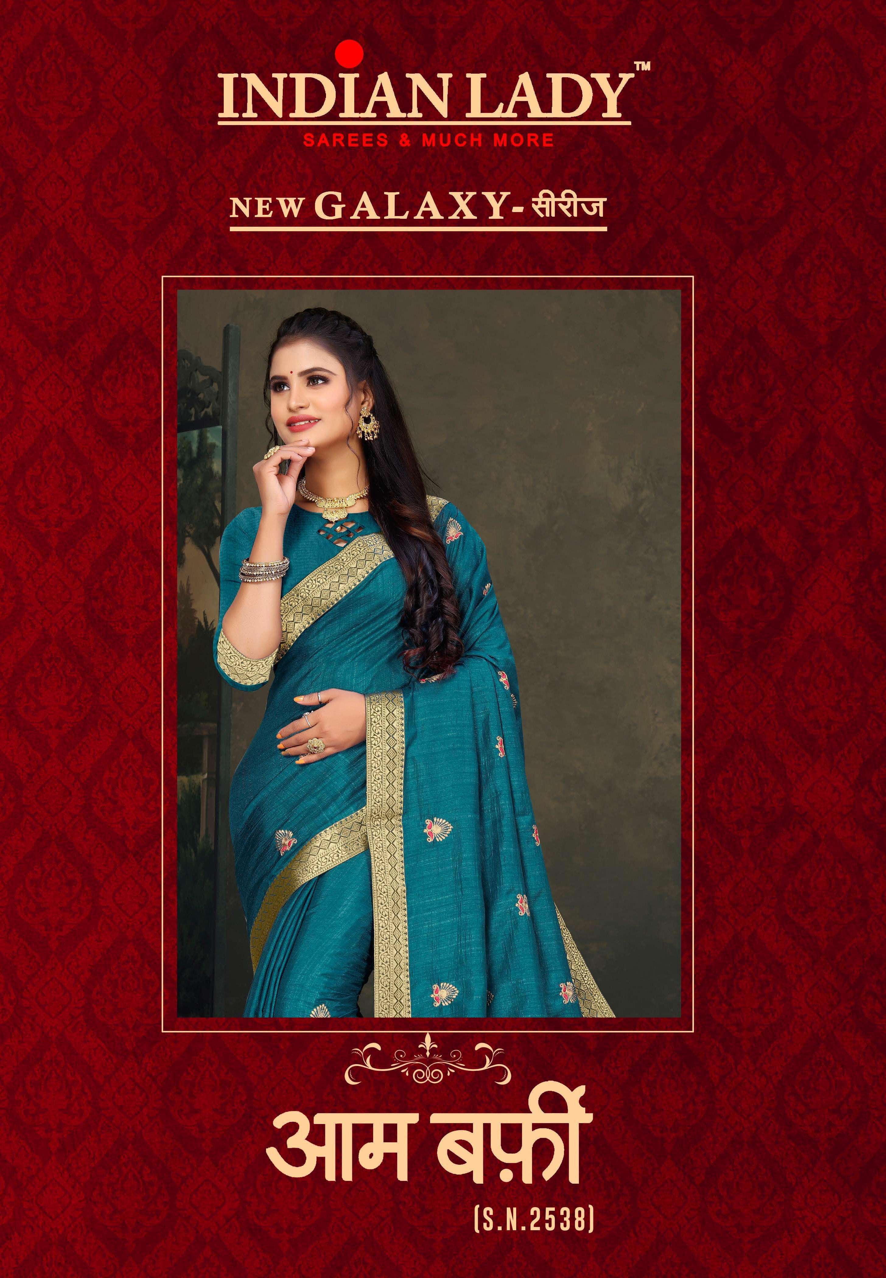 AAM BARFI BY INDIAN LADY 2538-A TO 2538-H SERIES DESIGNER SILK SAREES