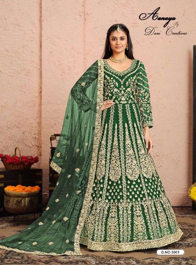 AANAYA VOL-130 BY TWISHA 3001 TO 3004 SERIES DESIGNER NET DRESSES