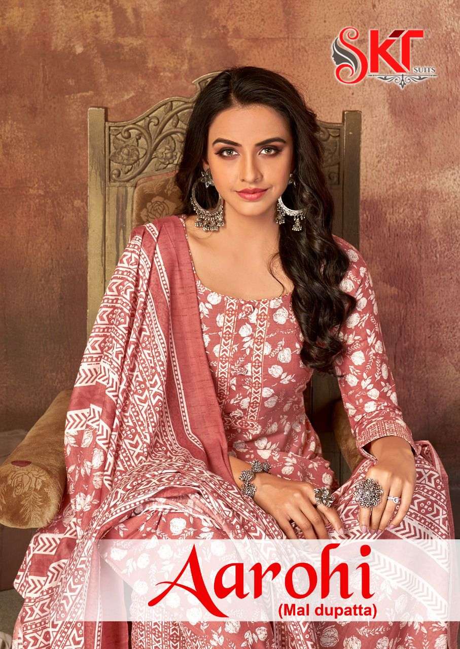 AAROHI BY SKT SUITS 1001 TO 1008 SERIES DESIGNER COTTON DRESSES