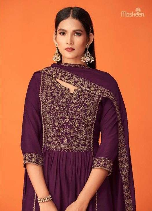 AATIFA BY MASKEEN 11111 TO 11115 SERIES PURE VISCOSE RAYONEMBROIDERED DRESSES