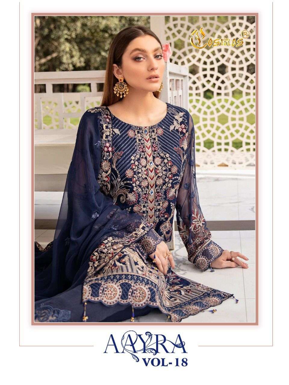 AAYRA VOL-18 BY COSMOS 1801 TO 1806 SERIES FAUX GEORGETTE DRESSES