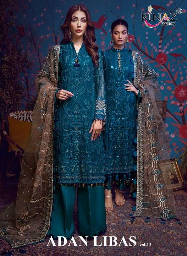 ADAN LIBAS VOL-13 BY RINAZ FASHION 22001 TO 22004 SERIES FAUX GEORGETTE DRESSES