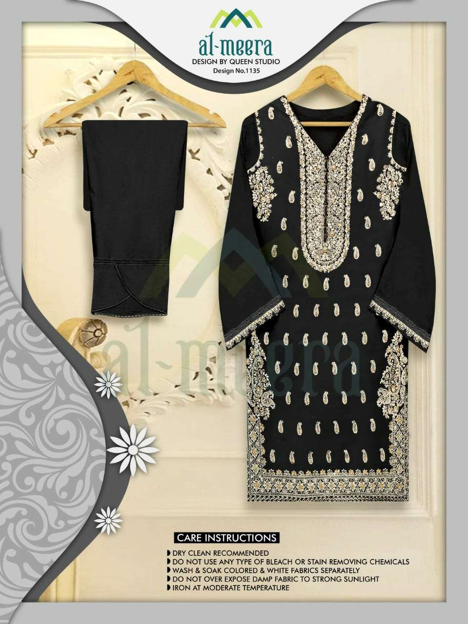 AL-MEERA 1135 NEW COLOURS BY AL-MEERA FAUX GEORGETTE KURTIS WITH PANT