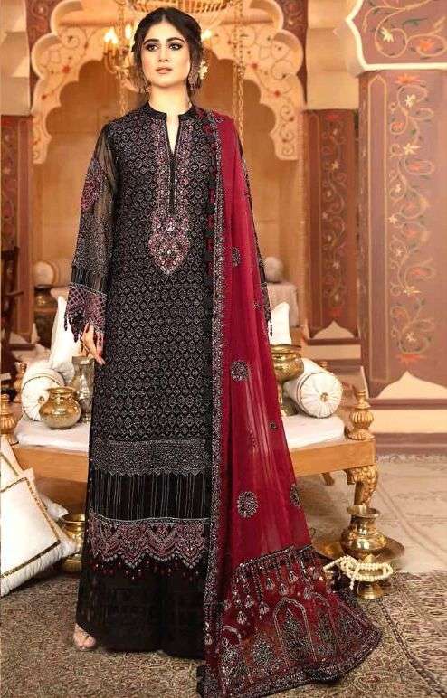 ANAYA ZF 55 BY AL AMRA GEORGETTE EMBORIDERED PAKISTANI DRESS