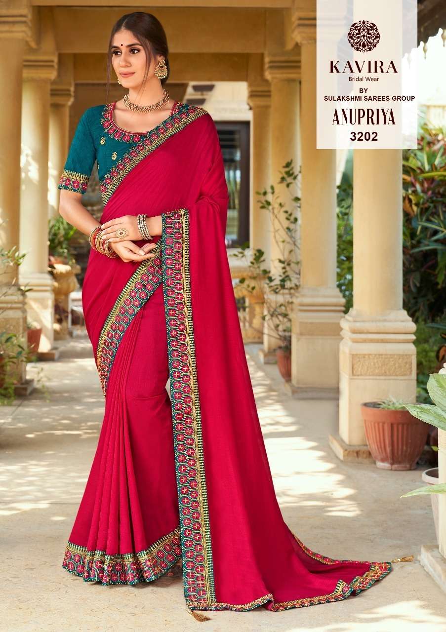 ANUPRIYA BY KAVIRA 3201 TO 3209 SERIES HEAVY DESIGNER CHINNON GEORGETTE SAREES