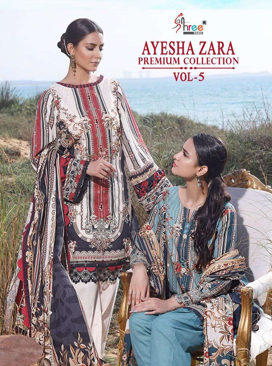 AYESHA ZARA PREMIUM COLLECTION VOL-5 BY SHREE FABS 2057 TO 2066 SERIES DESIGNER COTTON DRESSES