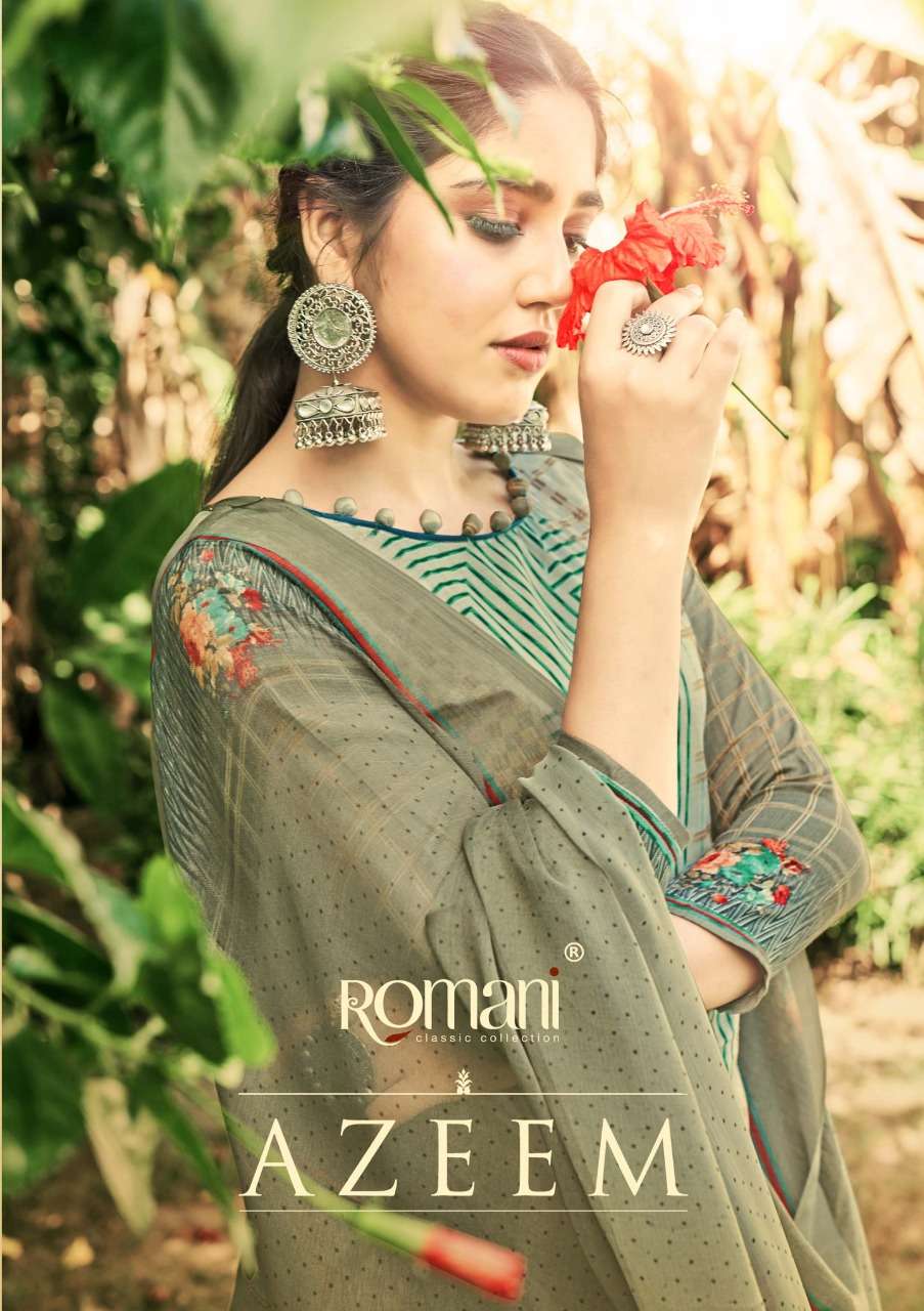 AZEEM BY ROMANI 1032-001 TO 1032-010 SERIES JAM COTTON DRESSES