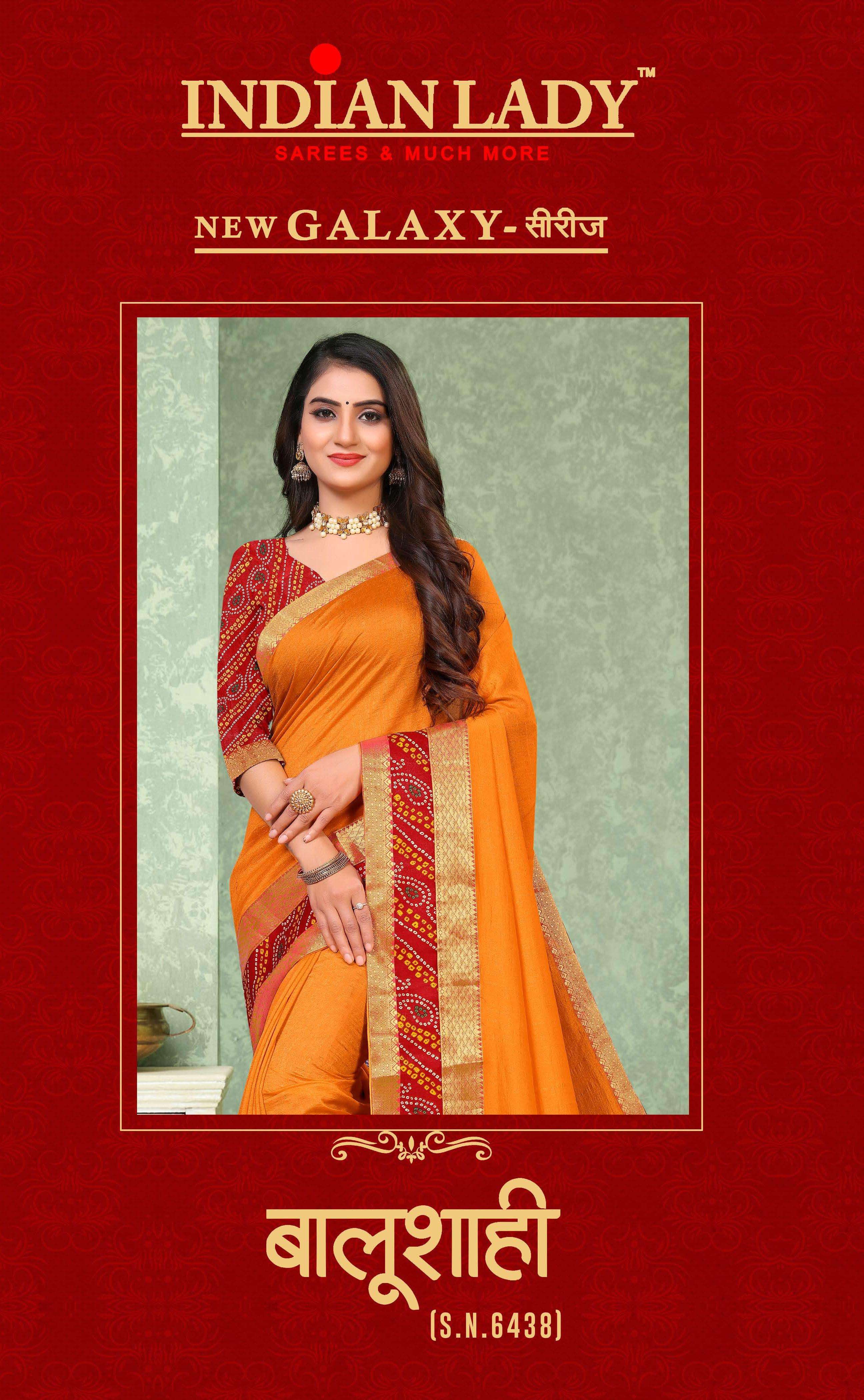 BALUSHAHI VOL-4 BY INDIAN LADY 6438-A TO 6438-H SERIES DESIGNER SILK SAREES