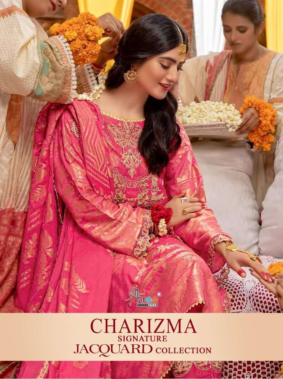 CHARIZMA SIGNATURE JACQUARD COLLECTION BY SHREE FABS 2035 TO 2040 SERIES DESIGNER JACQUARD DRESSES