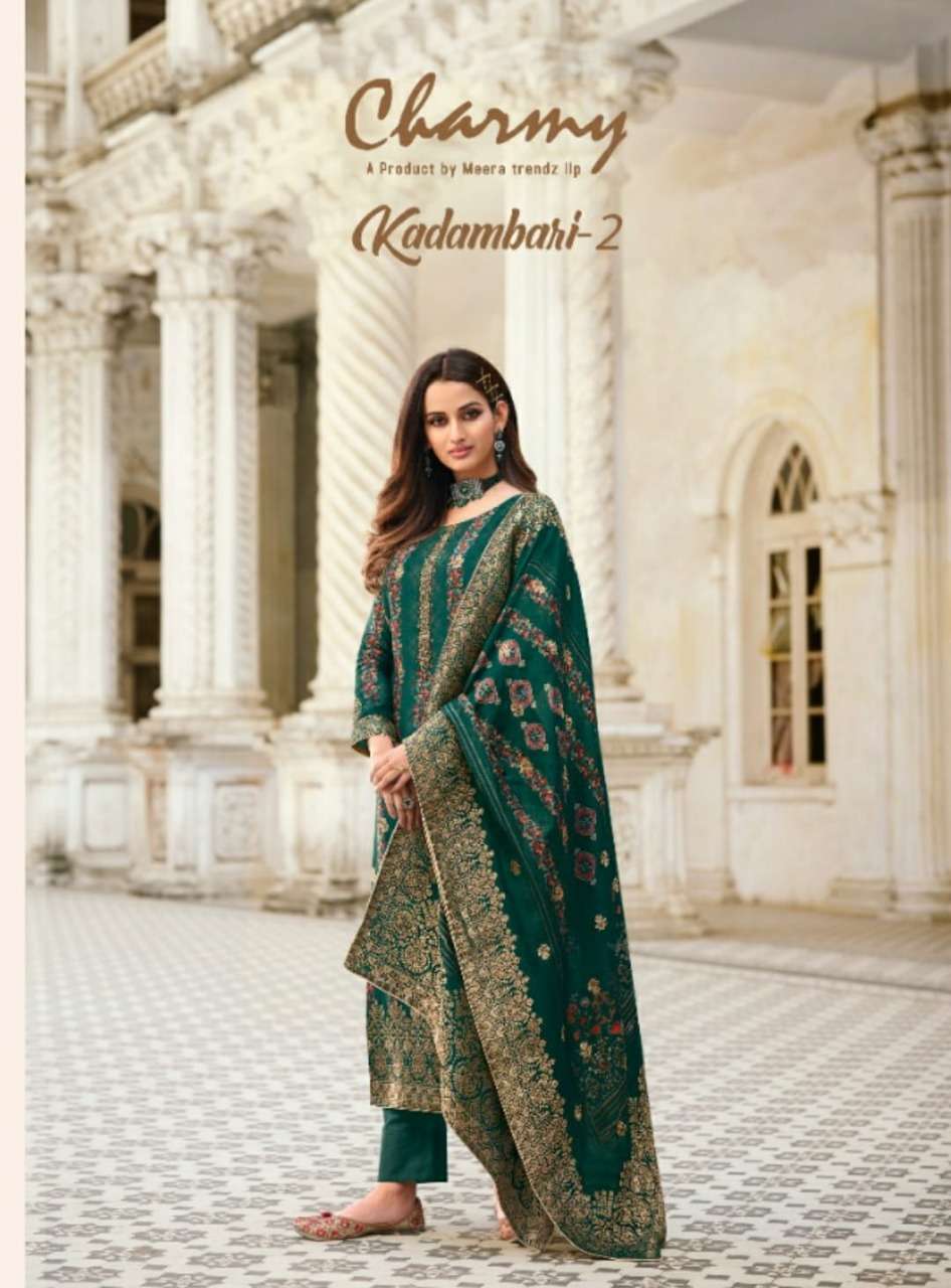 CHARMY KADAMBARI VOL-2 BY ZISA 3441 TO 3446 SERIES DOLA JACQUARD DRESSES