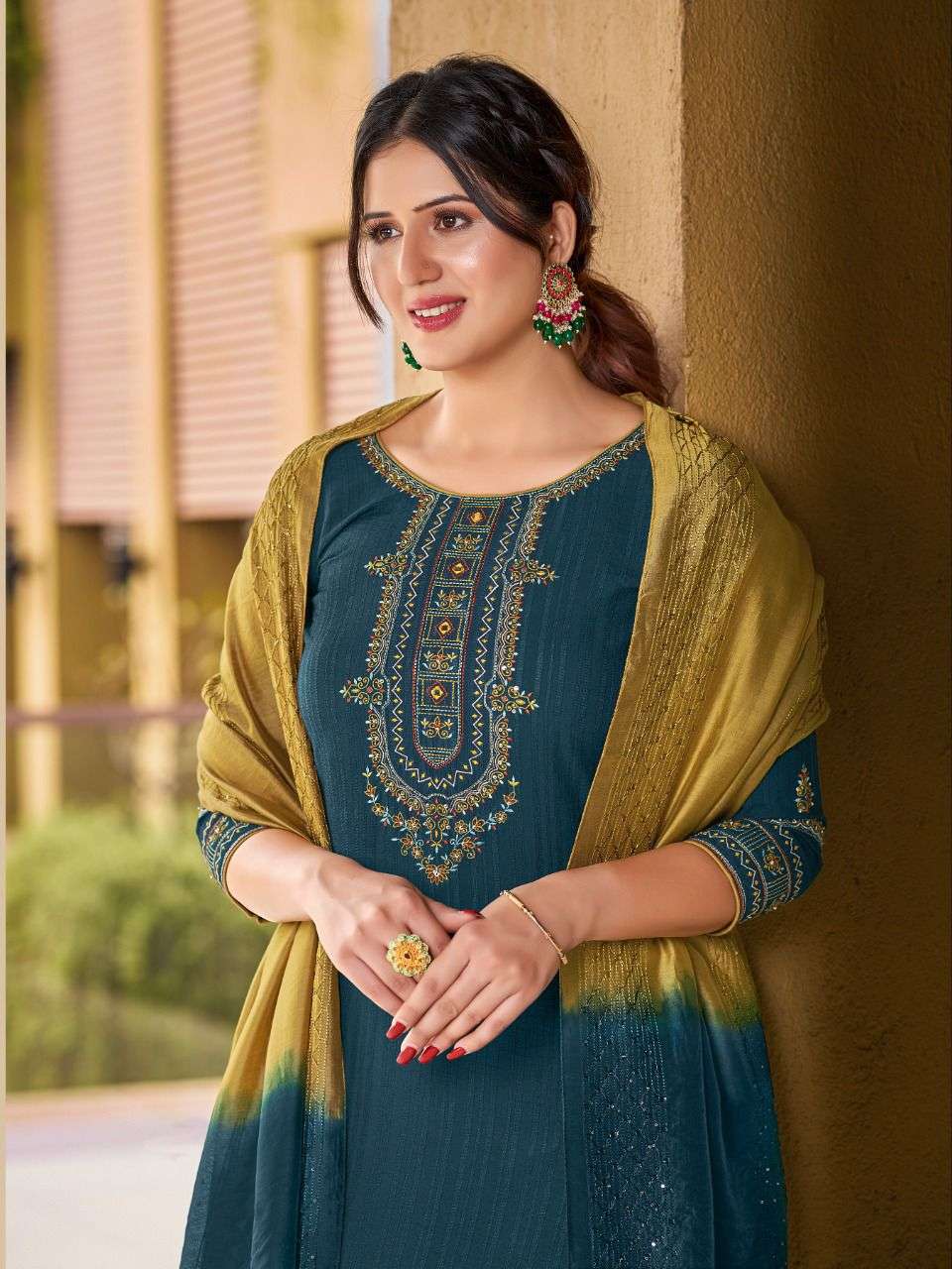 COPPER STONE VOL-9 BY LADIES FLAVOUR 1001 TO 1006 SERIES DESIGNER NAYLON VISCOSE DRESSES