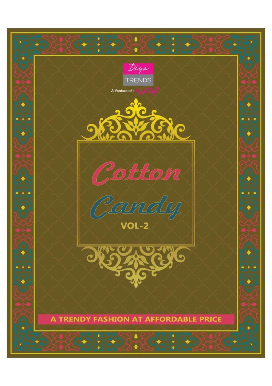 COTTON CANDY VOL-2 BY DIYA TRENDZ 2001 TO 2014 SERIES DESIGNER COTTON KURTIS WITH PANTS