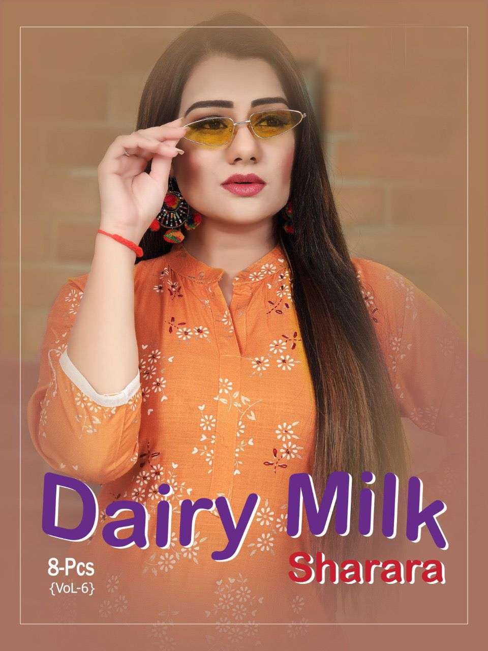 DAIRY MILK BY ASLIWHOLESALE 1001 TO 1008 SERIES DESIGNER RAYON KURTIS WITH SHARARA