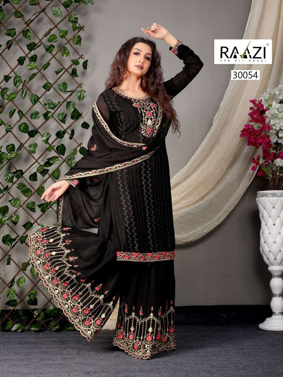 DILBARO VOL-5 BY RAAZI 30053 TO 30058 SERIES DESIGNER CHINNON DRESSES