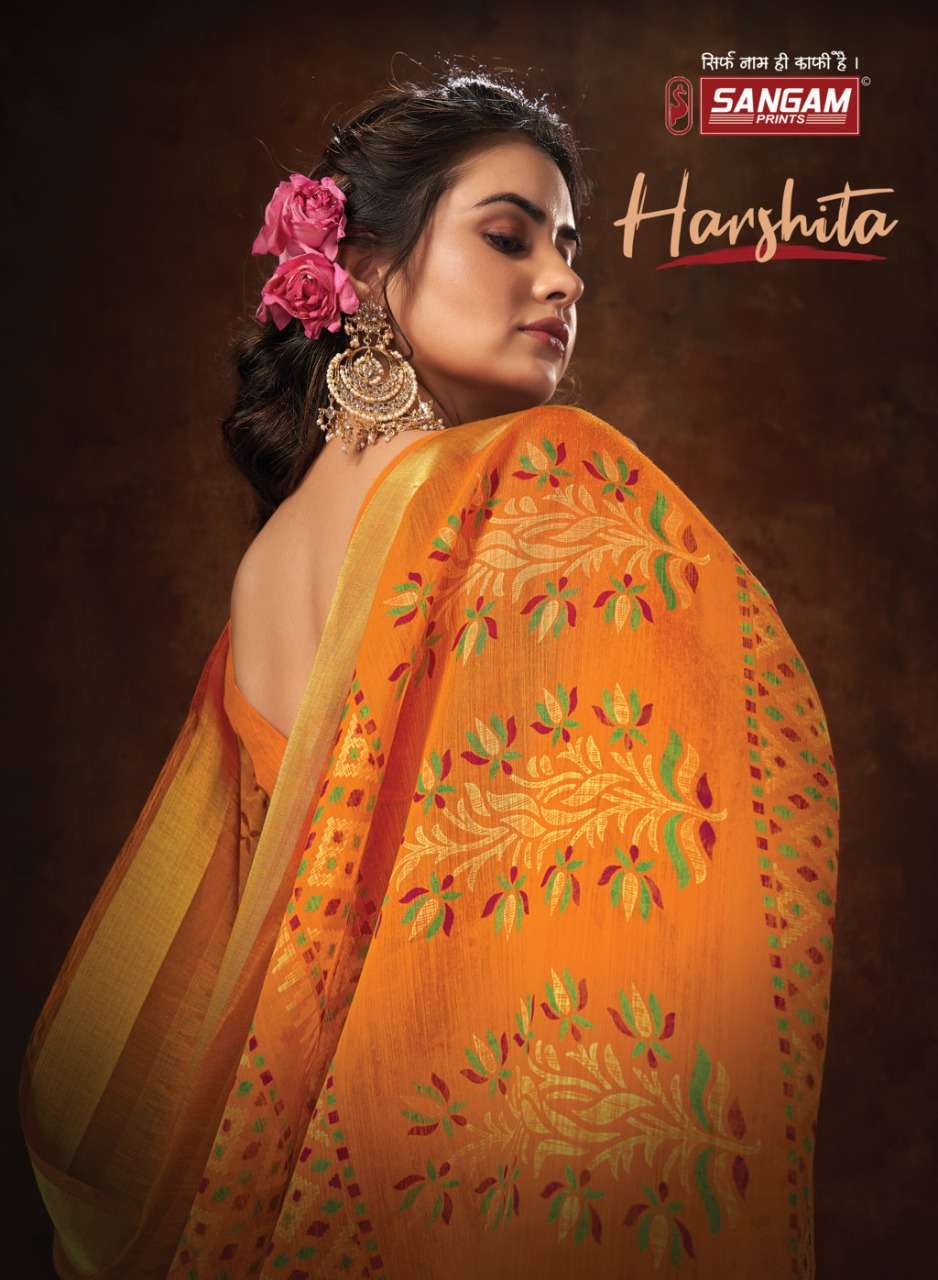 HARSHITA BY SANGAM PRINTS 1369 TO 1376 SERIES DESIGNER COTTON SAREES