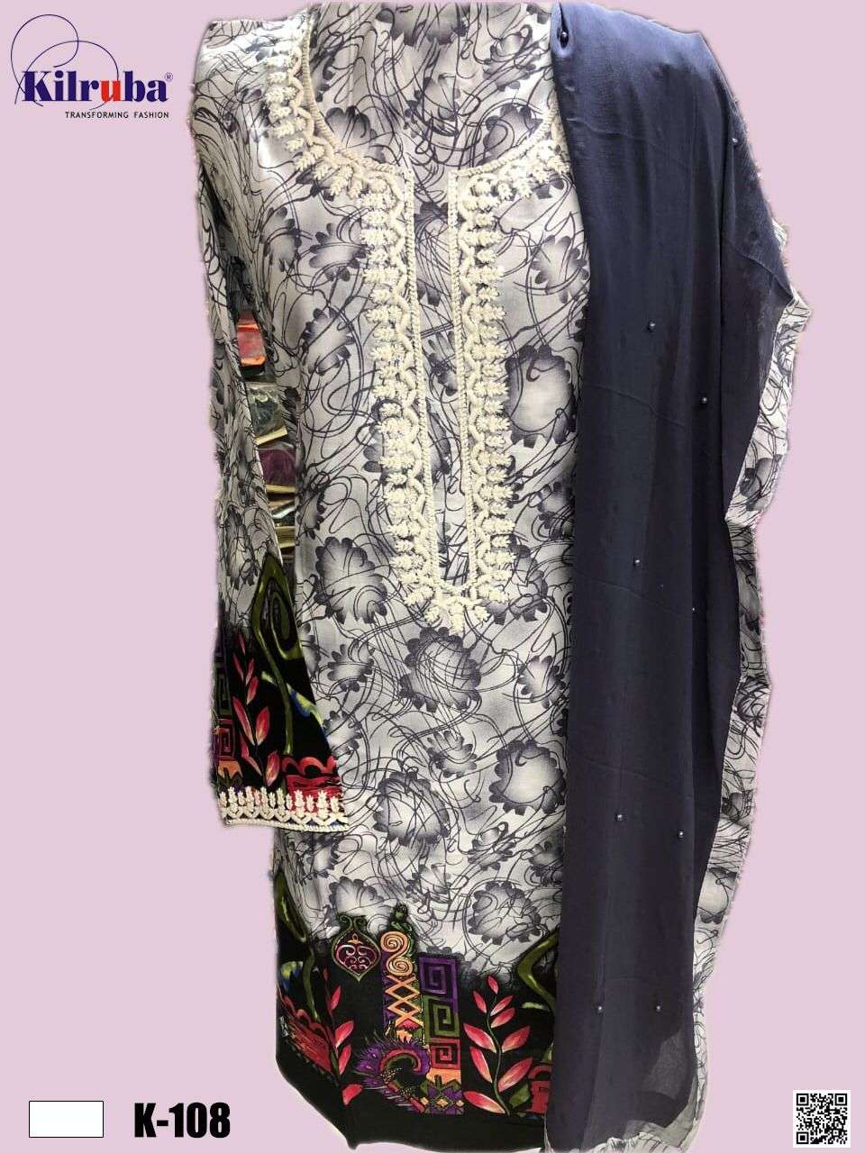 K-108 TO K-112 HIT DESIGNS BY KILRUBA DESIGNER COTTON PAKISTANI DRESSES