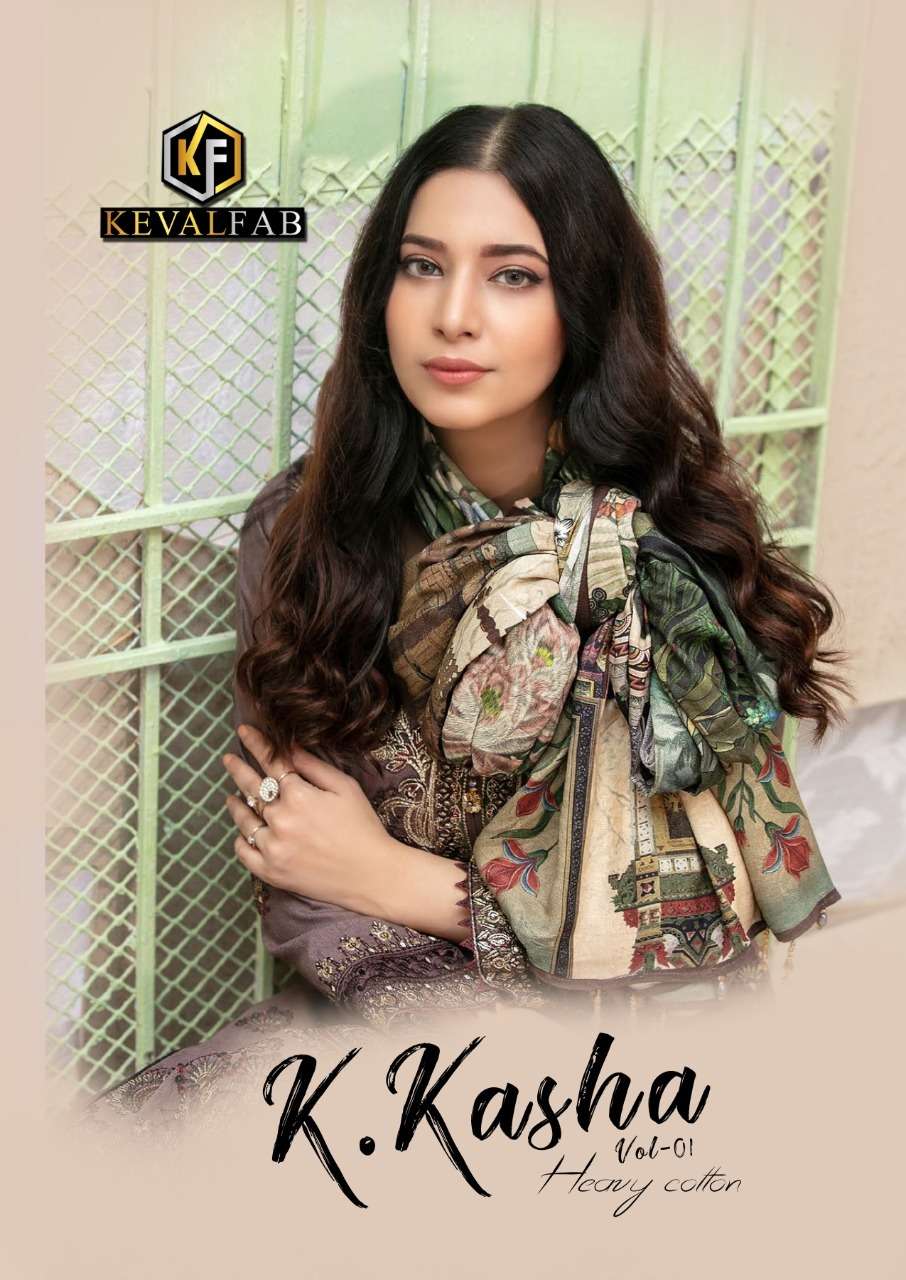 K.KASHA VOL-1 BY KEVAL FAB 1001 TO 1006 SERIES COTTON DRESSES