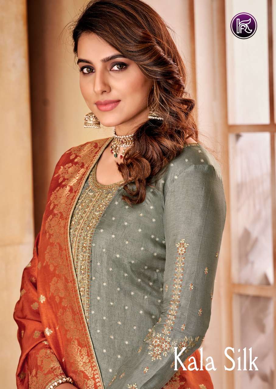 KALA SILK BY KALA FASHION 1001 TO 1006 SERIES DESIGNER SILK DRESSES