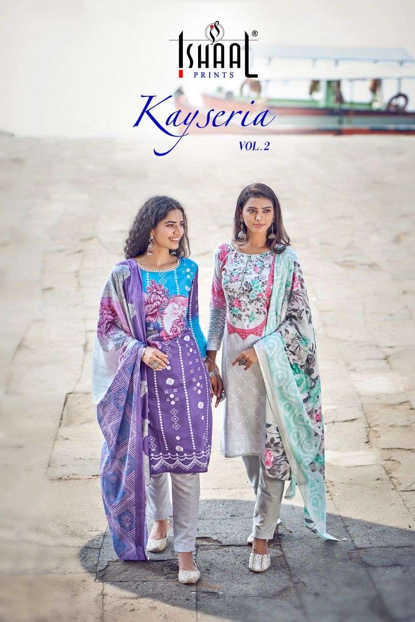 KAYSERIA VOL-2 BY ISHAAL PRINTS 2001 TO 2010 SERIES DESIGNER PURE LAWN DRESSES