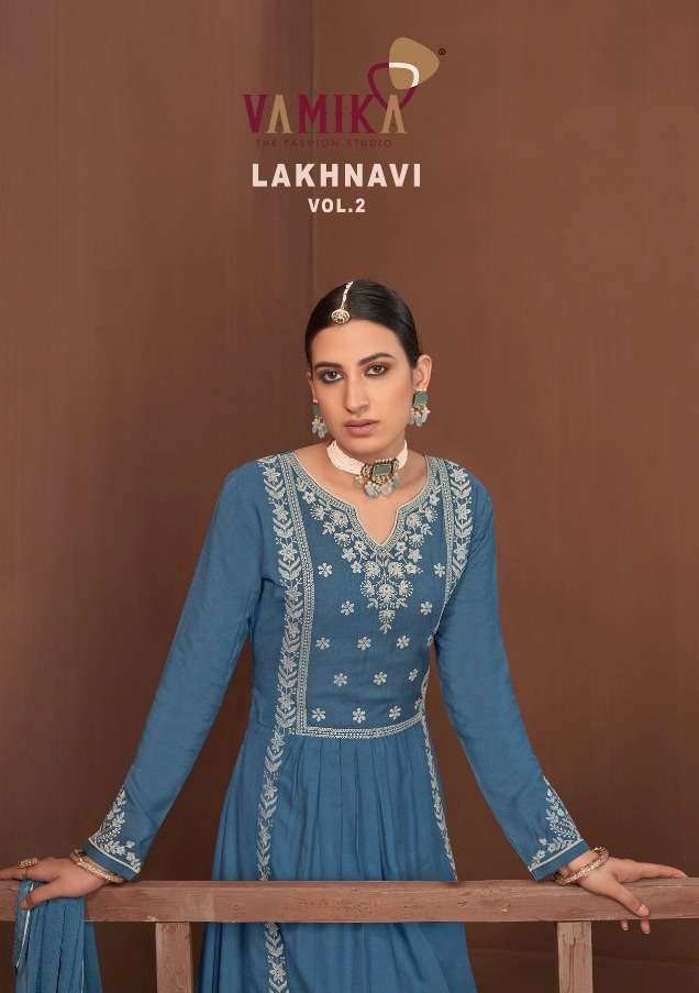 LAKHNAVI VOL-2 BY VAMIKA 1007 TO 1012 SERIES DESIGNER RAYON DRESSES