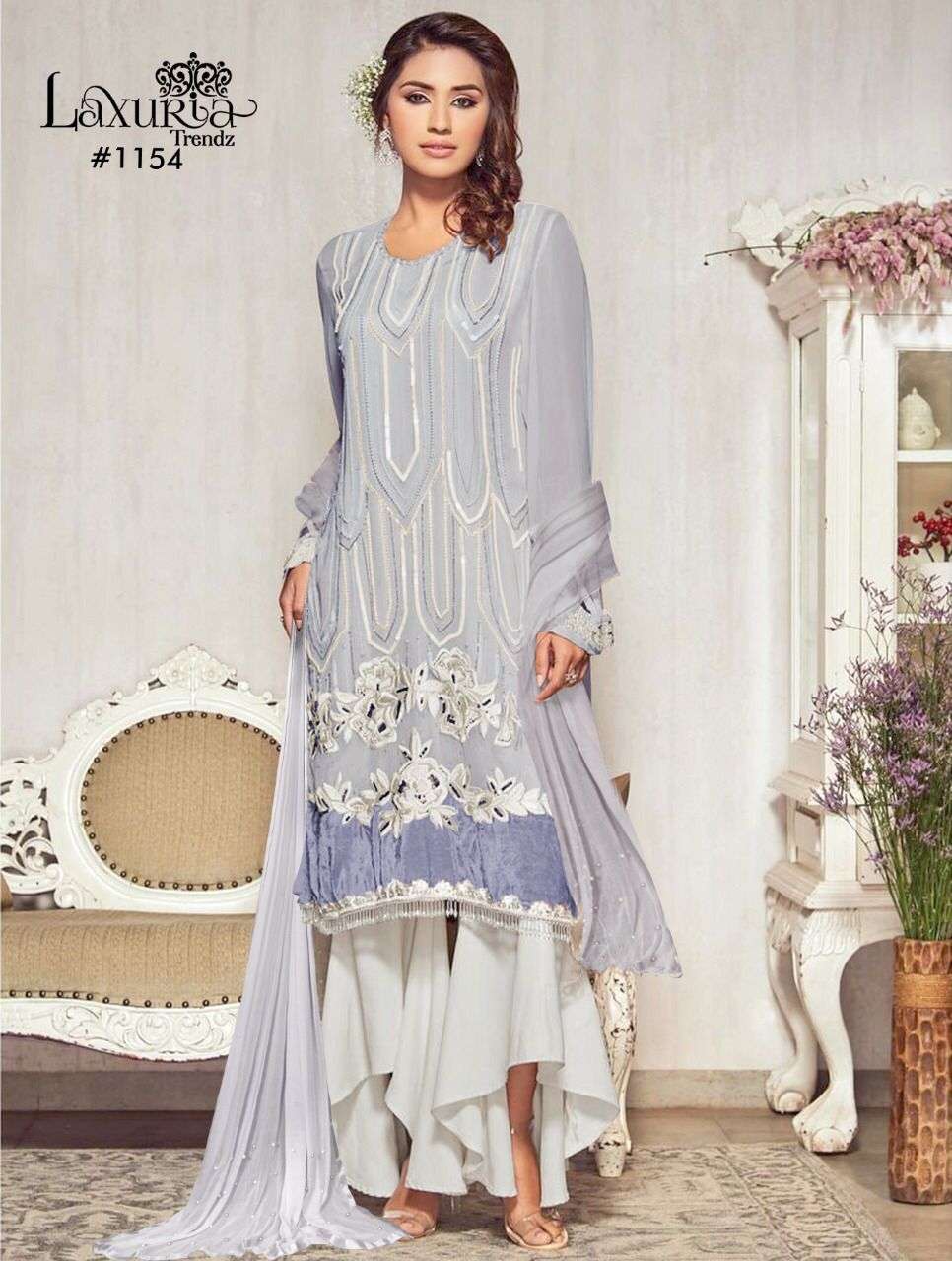 LAXURIA 1154 COLOURS BY LAXURIA TRENDZ FAUX GEORGETTE DRESSES