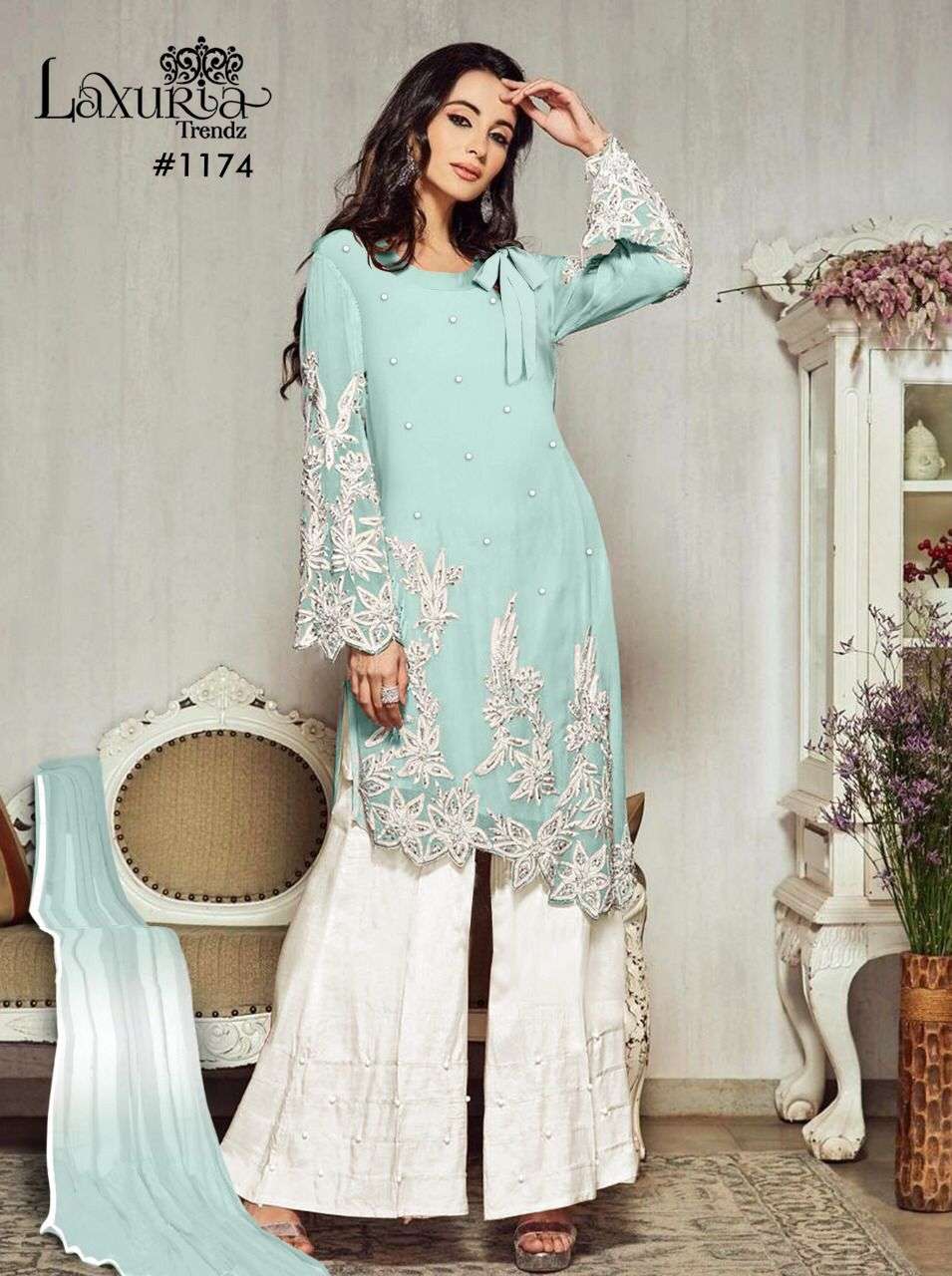 LAXURIA 1174 COLOURS BY LAXURIA TRENDZ FAUX GEORGETTE DRESSES