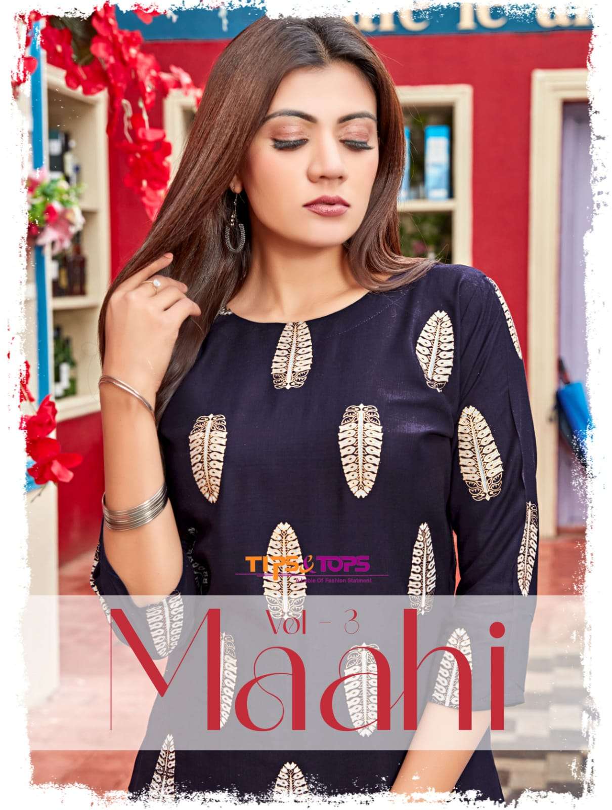 MAAHI VOL-8 BY TIPS & TOPS 101 TO 106 SERIES DESIGNER RAYON KURTIS WITH PALAZZO