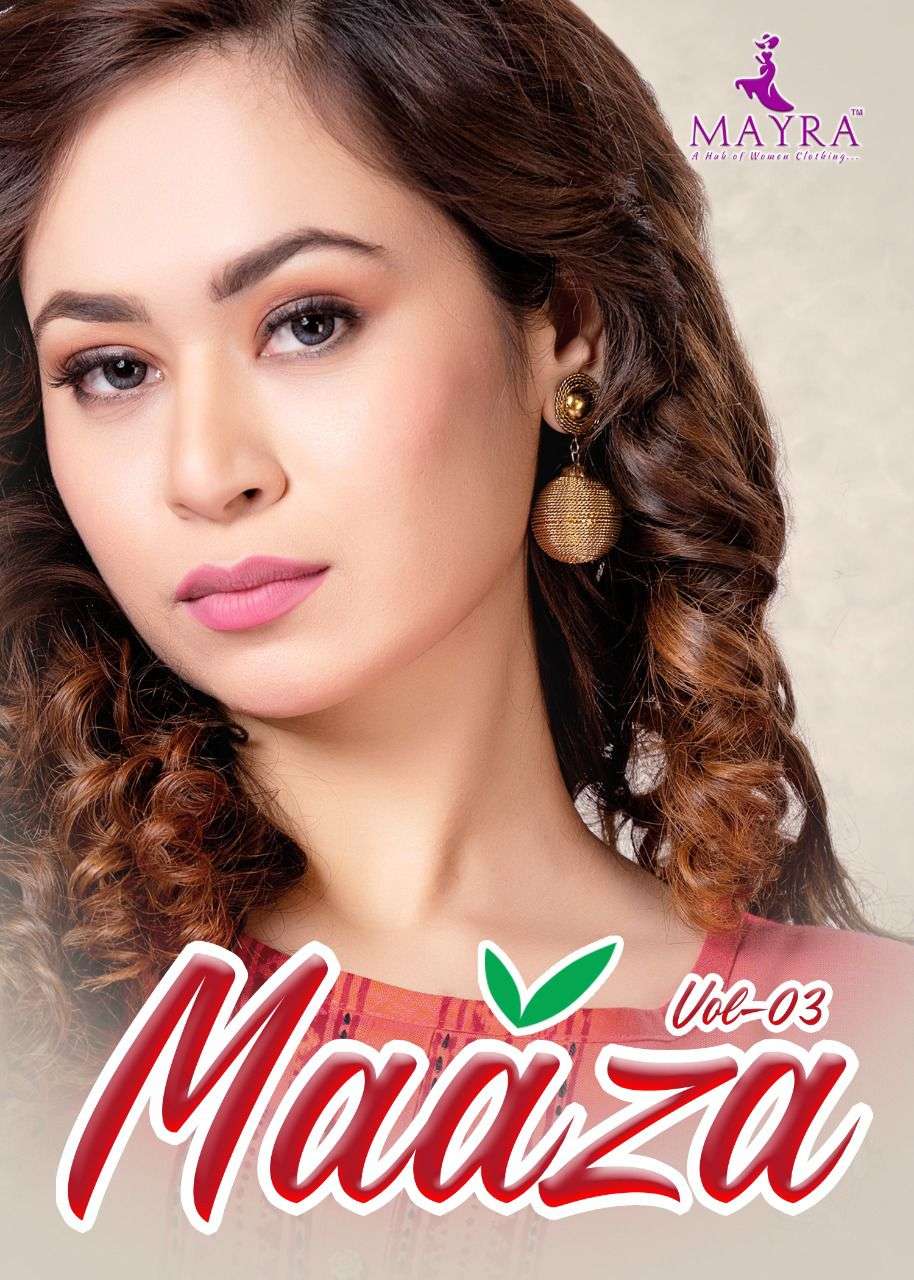 MAAZA VOL-2 BY MAYRA 41001 TO 41008 SERIES RAYON KURTIS