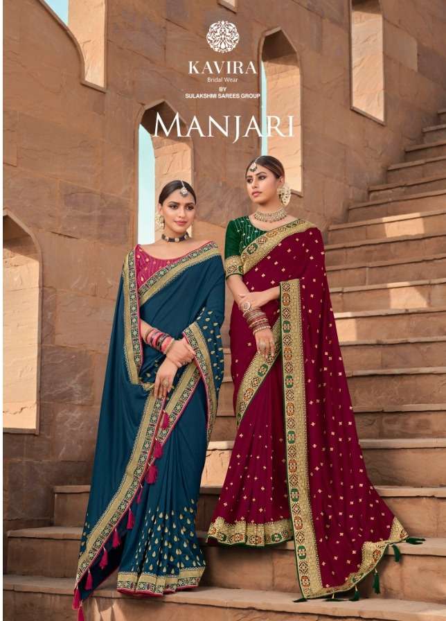 MANJARI BY KAVIRA 3301 TO 3309 SERIES HEAVY DESIGNER GEORGETTE SAREES