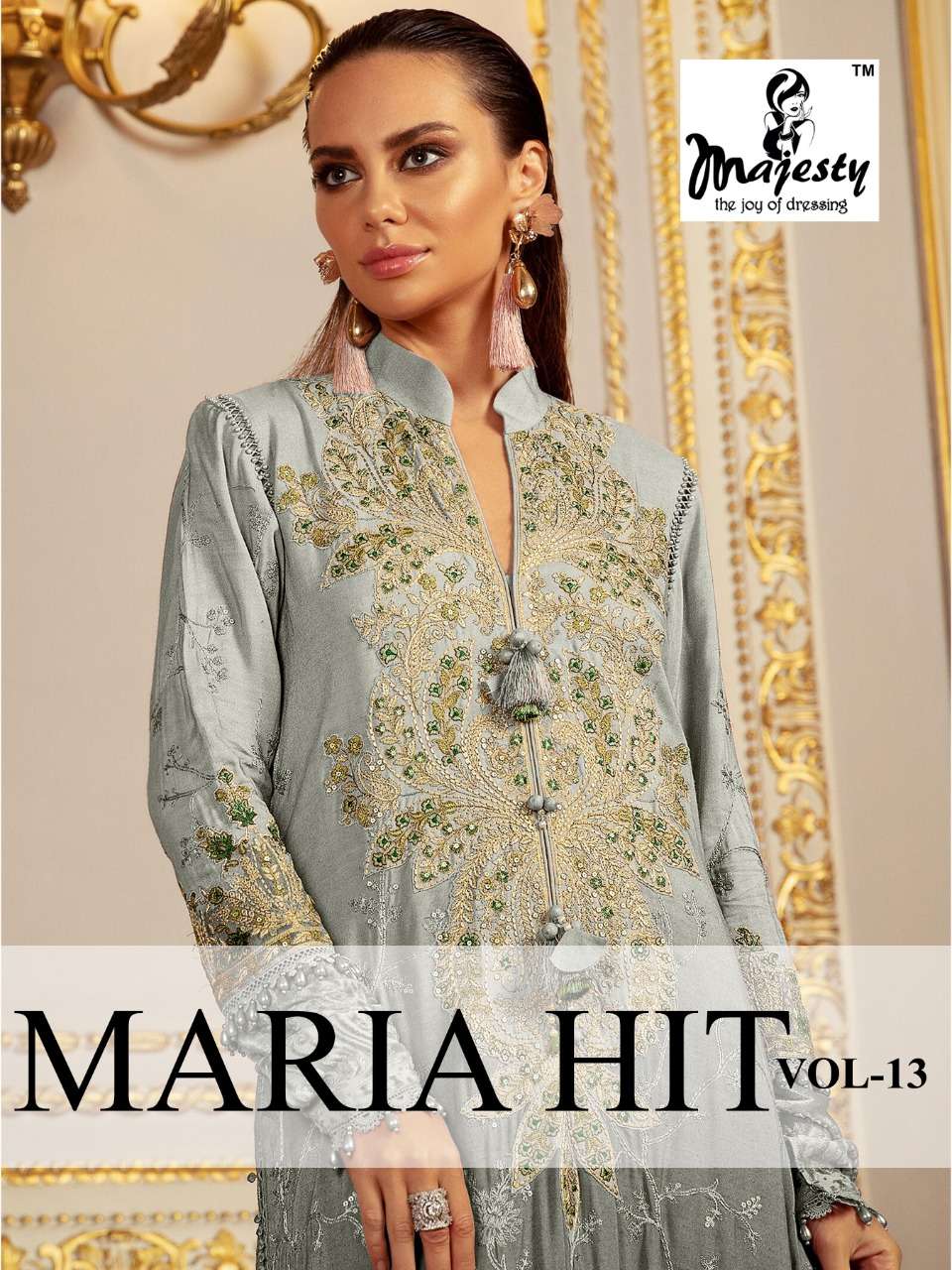 MARIA HIT VOL-13 BY MAJESTY 180-A TO 180-D SERIES DESIGNER COTTON DRESSES