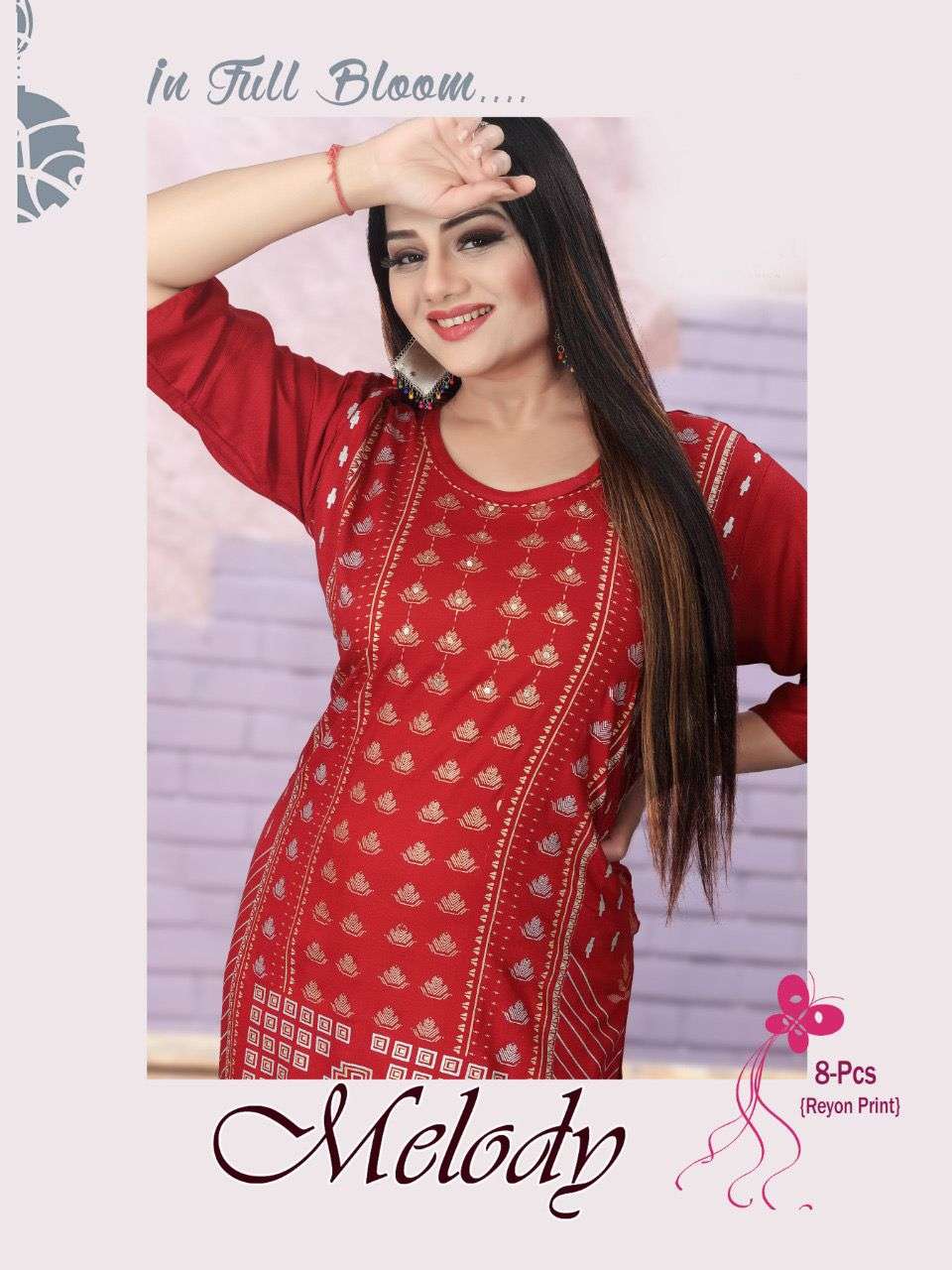 MELODY BY ASLIWHOLESALE 001 TO 010 SERIES DESIGNER RAYON KURTIS 