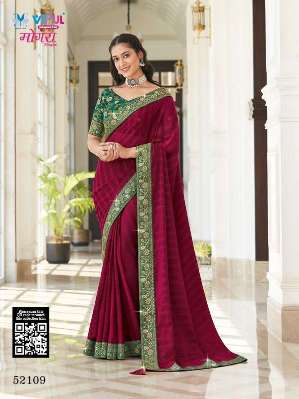 MOGRA BY VIPUL 52101 TO 52110 SERIES HEAVY DESIGNER FANCY SAREES