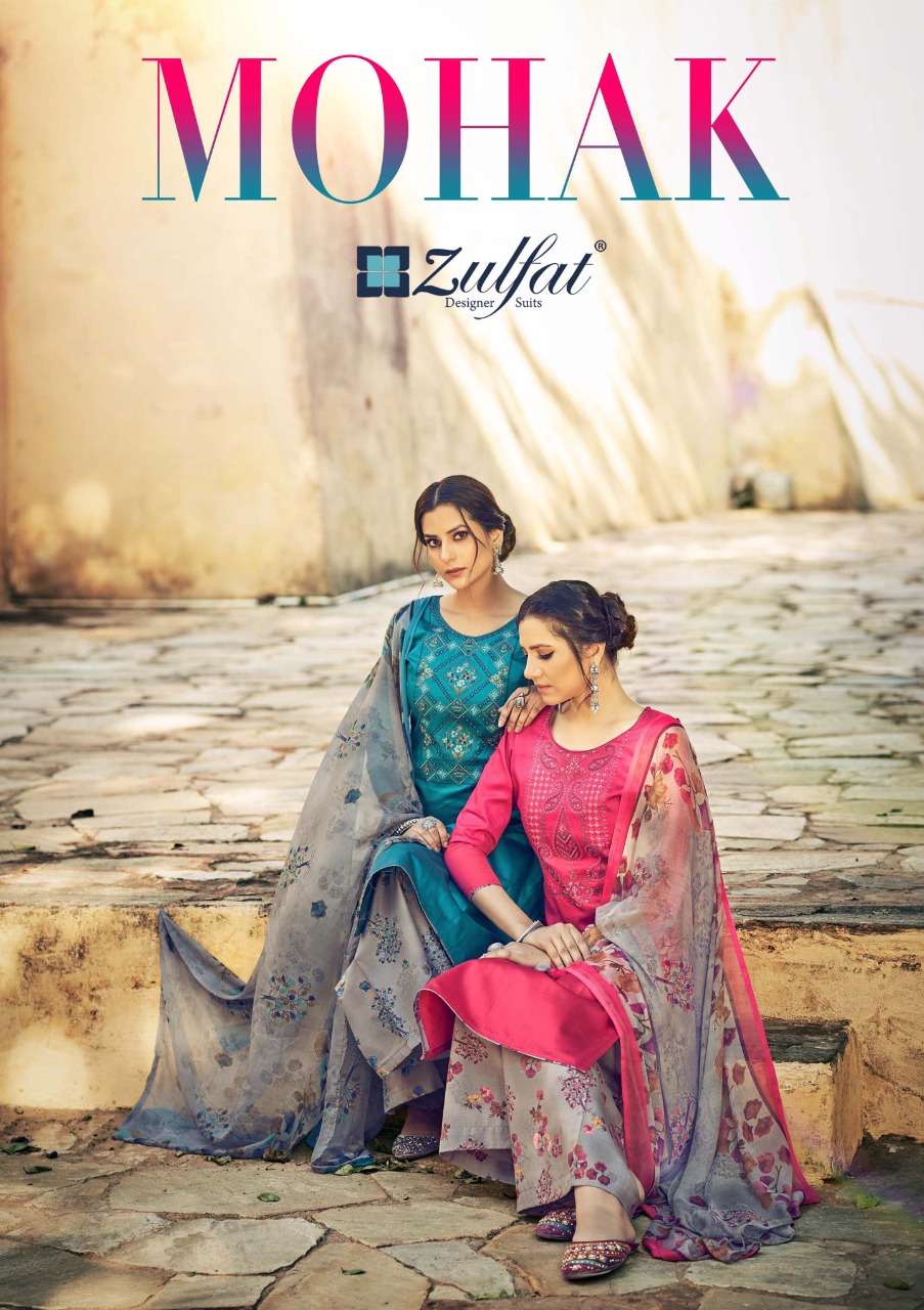 MOHAK BY ZULFAT 376-001 TO 376-010 SERIES DESIGNER COTTON DRESSES