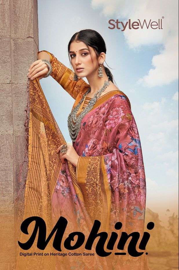 MOHINI BY STYLEWELL 671 TO 678 SERIES COTTON DIGITAL PRINTED SAREES