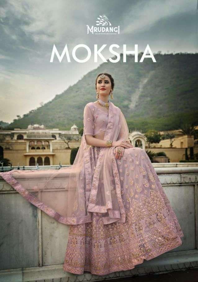 MOKSHA BY MRUDANGI 1005 TO 1008 SERIES DESIGNER FAUX GEORGETTE DRESSES