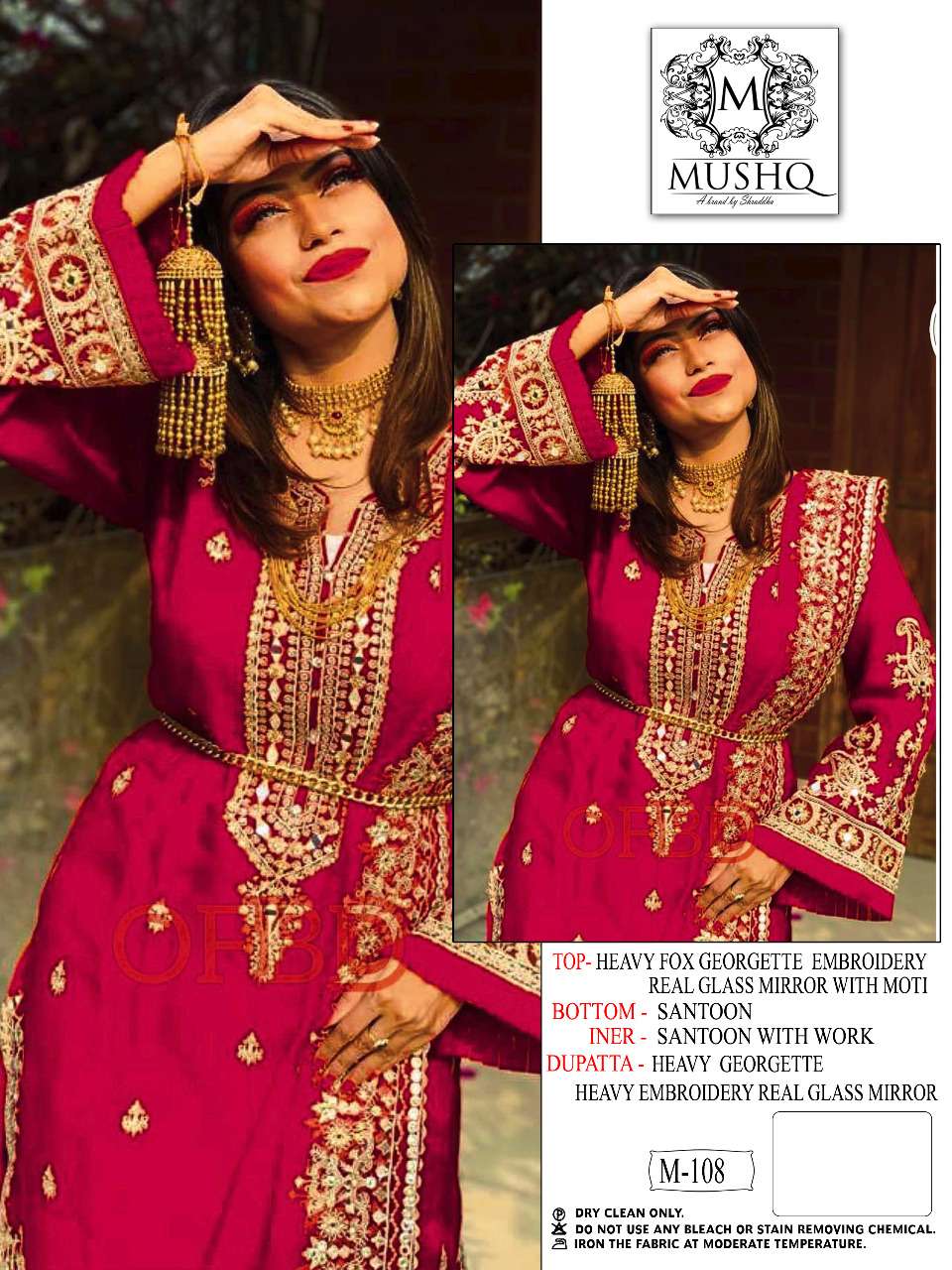 MUSHQ M-108 HIT DESIGN BY MUSHQ FAUX GEORGETTE PAKISTANI DRESS