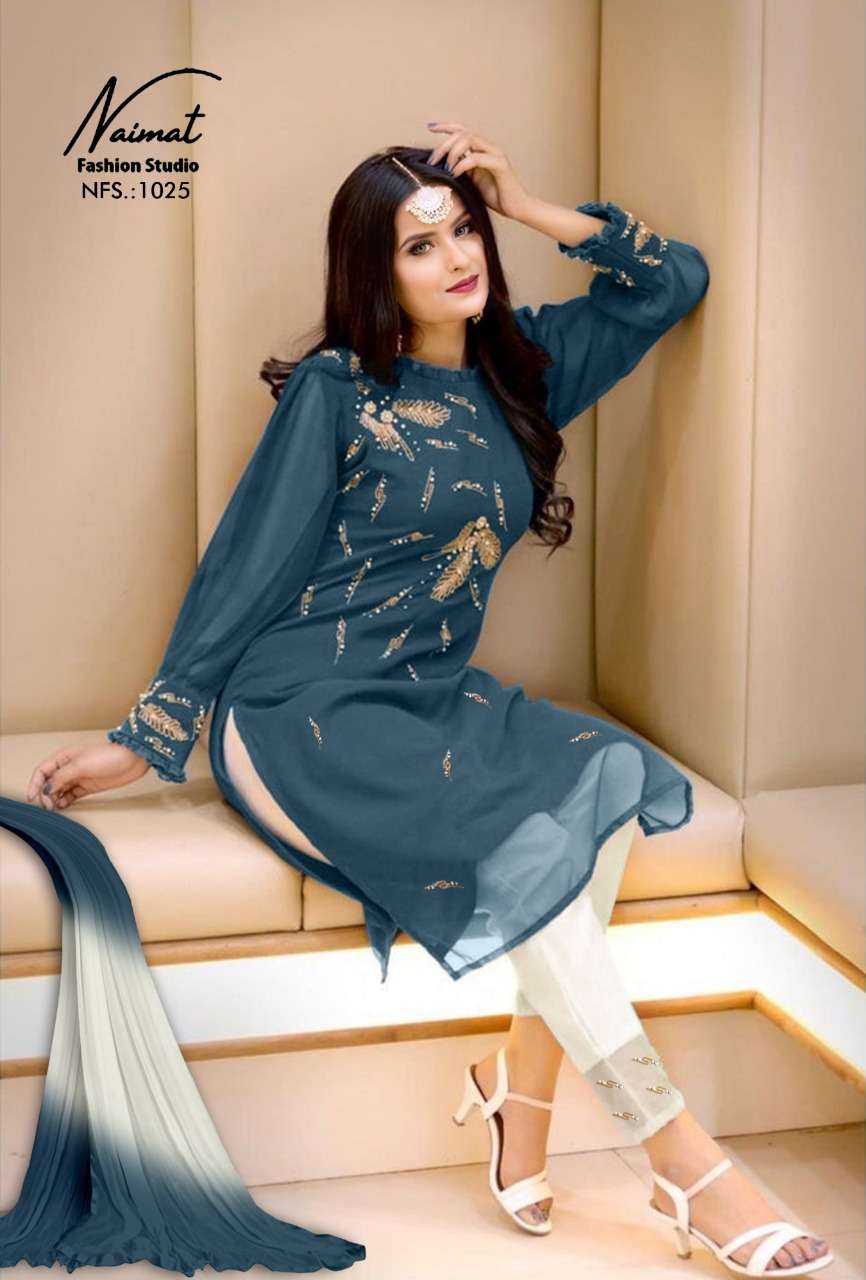 NFS 1025 BY NAIMAT FASHION STUDIO PURE GEORGETTE DRESS