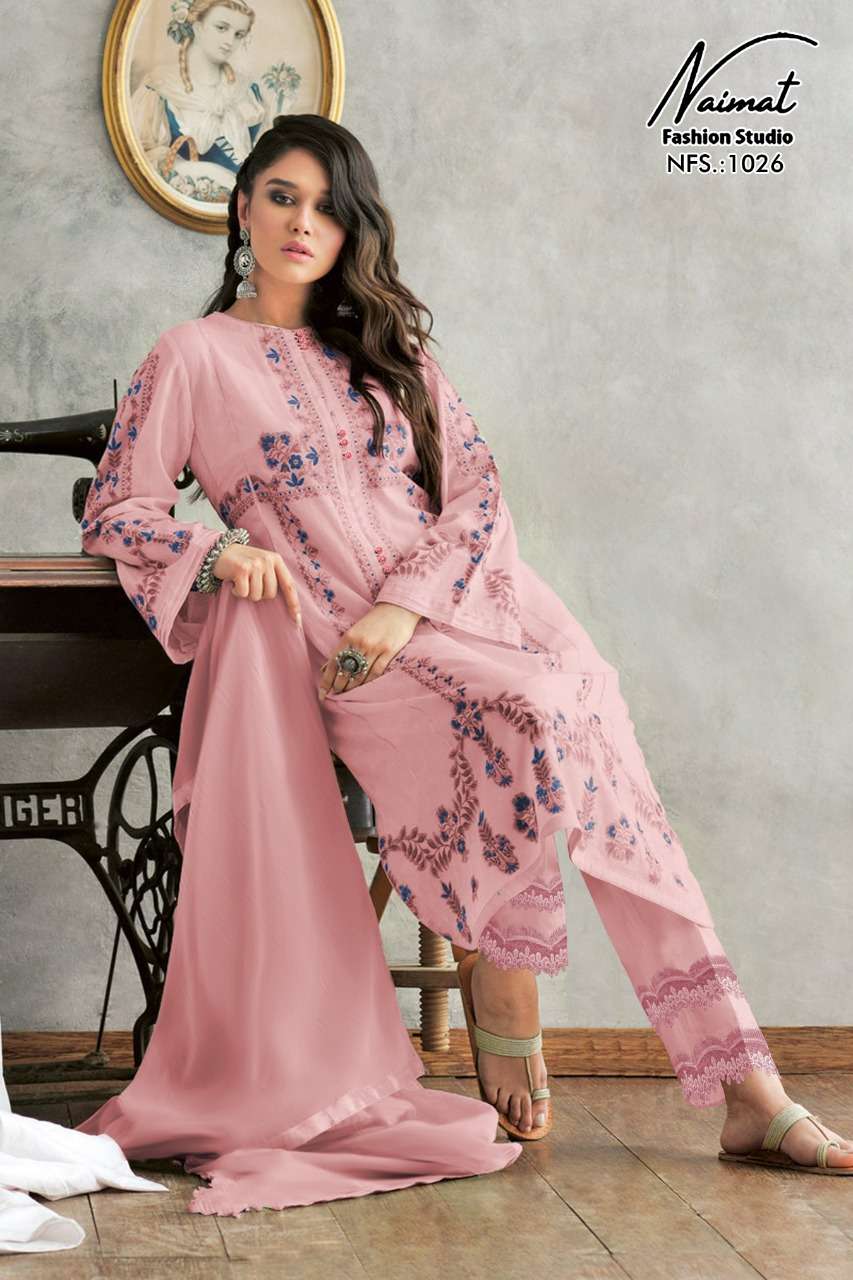 NFS 1026 COLOURS BY NAIMAT FASHION STUDIO 1026-A TO 1026-C SERIES DESIGNER GEORGETTE DRESSES