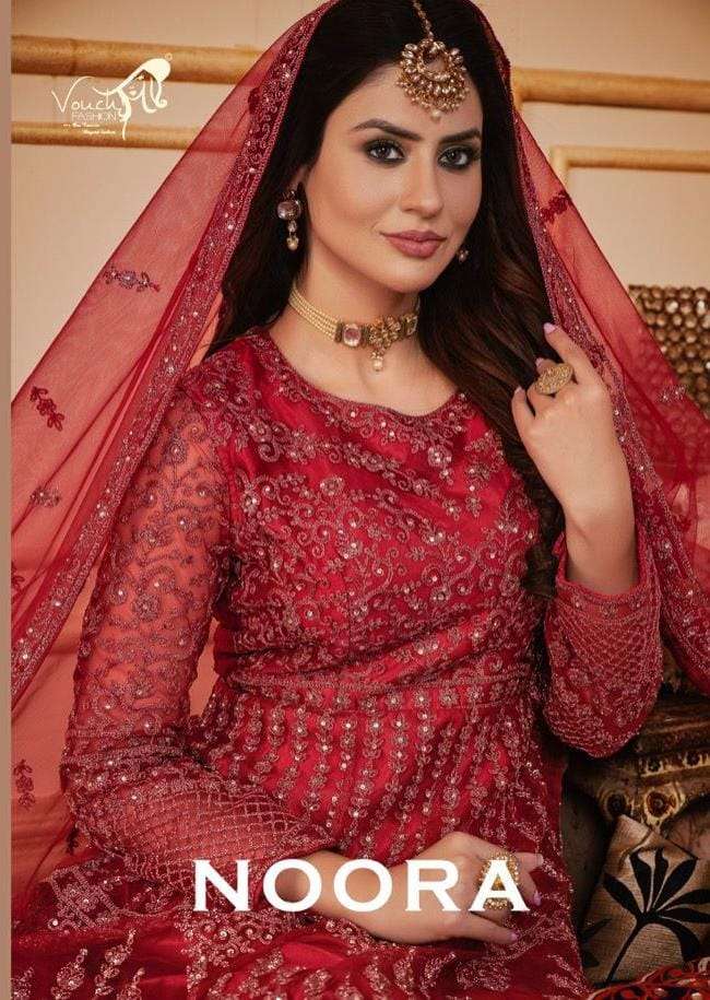 NOOR BY VOUCH 7001-A TO 7004-D SERIES HEAVY NET DRESSES