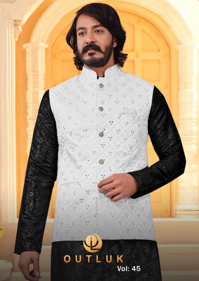 OUTLUK VOL-45 BY OUTLUK 45001 TO 45014 SERIES MENS KURTAS WITH PAJAMA & JACKET