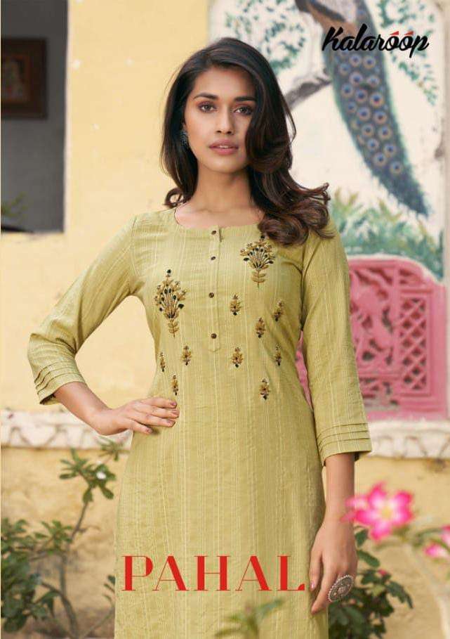 PAHAL BY KALAROOP 12999 TO 13004 SERIES DESIGNER SILK KURTIS