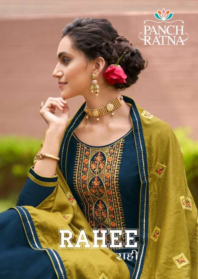 RAHEE BY PANCH RATNA 11511 TO 11515 SERIES DESIGNER SILK DRESSES