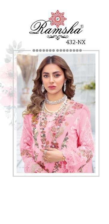 RAMSHA R-432 NX BY RAMSHA DESIGNER GEORGETTE PAKISTANI DRESSES