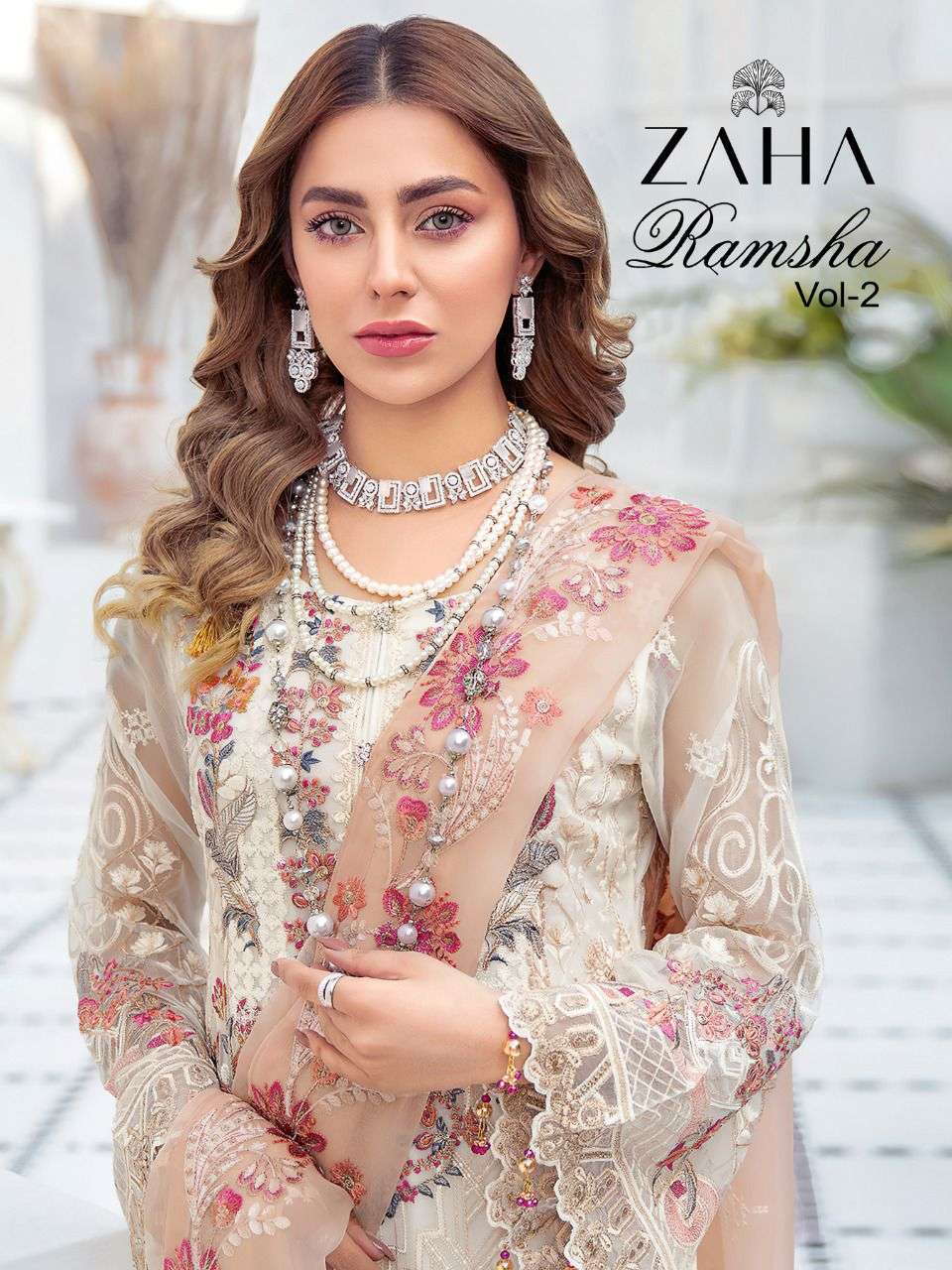 RAMSHA VOL-2 BY ZAHA 10012 TO 10014 SERIES GEORGETTE PAKISTANI DRESSES