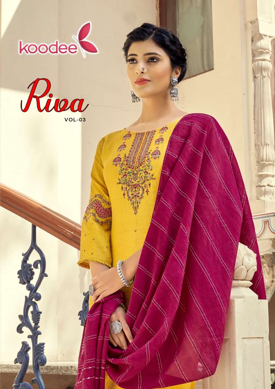 RIVA VOL-3 BY KOODEE 6031 TO 6036 SERIES VISCOSE DRESSES