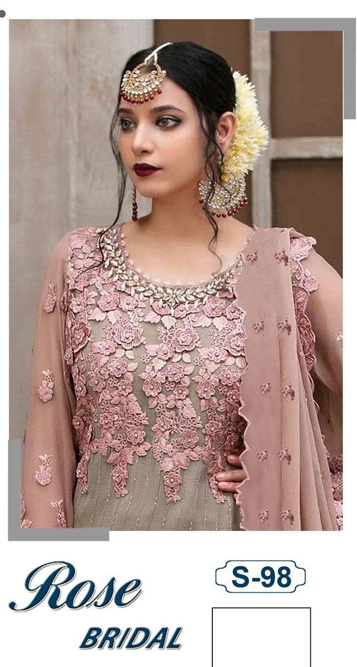 ROSE BRIDAL S-98 HIT DESIGN BY SHANAYA FASHION HEAVY FAUX GEORGETTE DRESS