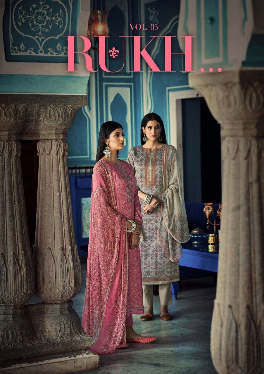 RUKH VOL-3 BY SARGAM PRINTS 273-001 TO 273-008 SERIES JAM DIGITAL PRINTED DREESES