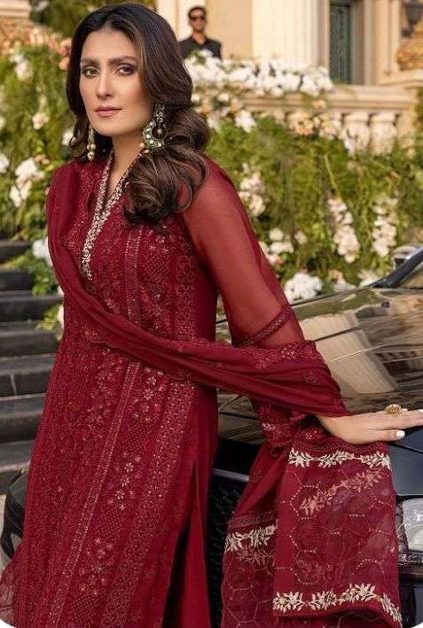 S-490 HIT DESIGN BY SHREE FABS DESIGNER FAUX GEORGETTE DRESSES