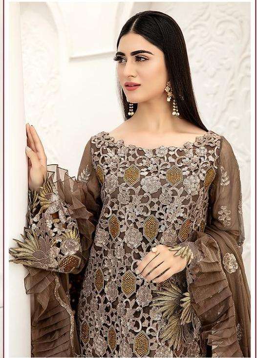 S-501 HIT DESIGN BY SHREE FABS DESIGNER BUTTERFLY NET DRESSES